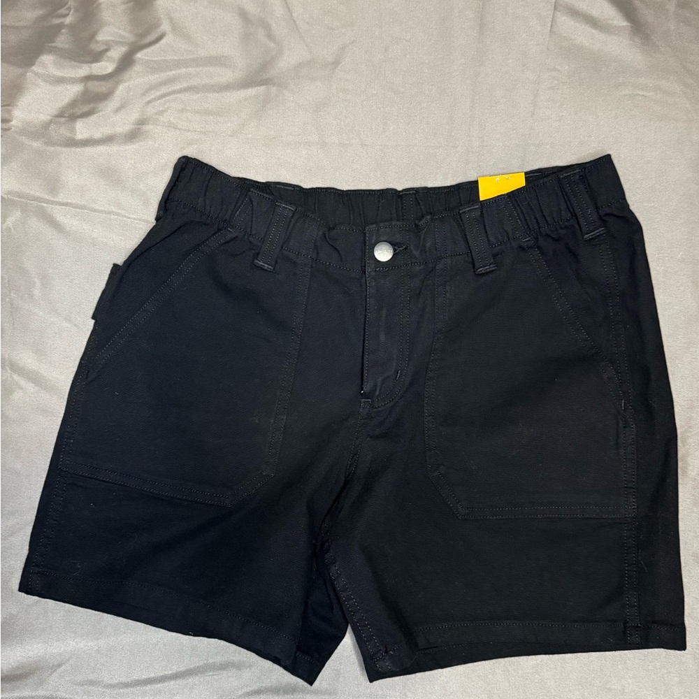 Carhartt Women’s Rugged Flex Work Shorts Black Size 8 NWT - Picture 3 of 8